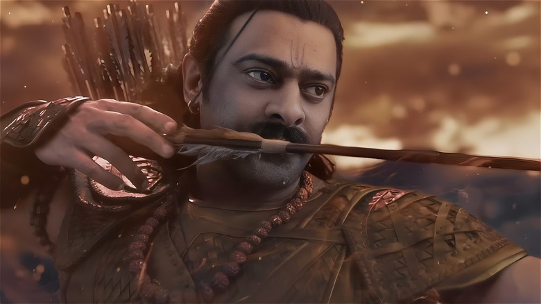 Lord Ram shooting arrow into sky