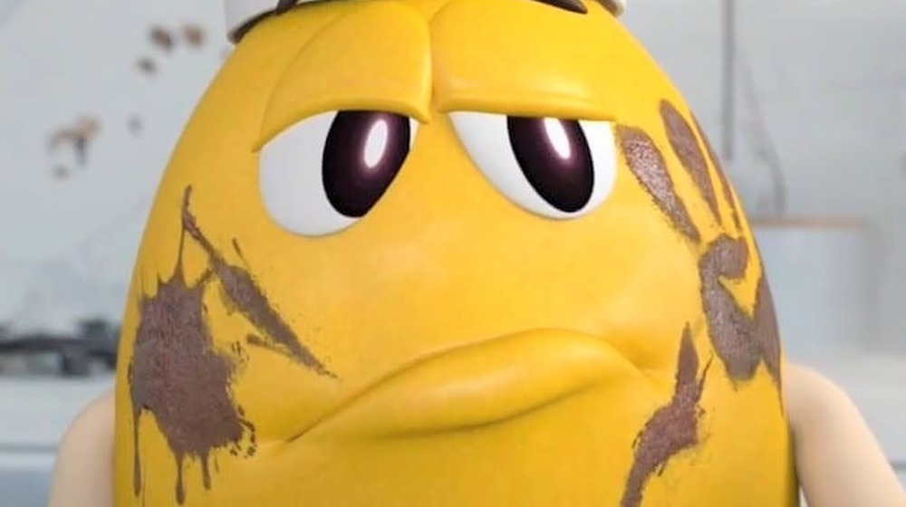 Yellow M&M frowning