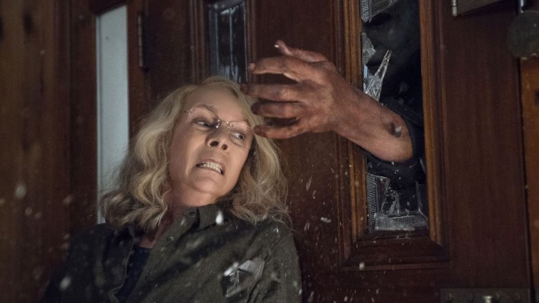 Laurie Strode and Michael Myers in Halloween 2018