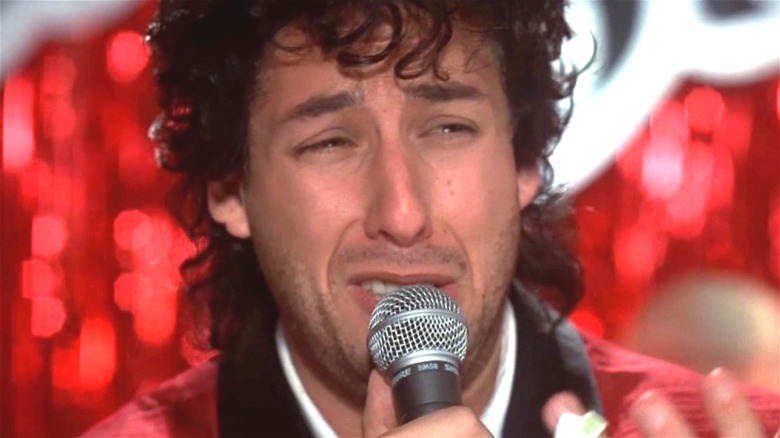 Adam Sandler crying into the mic