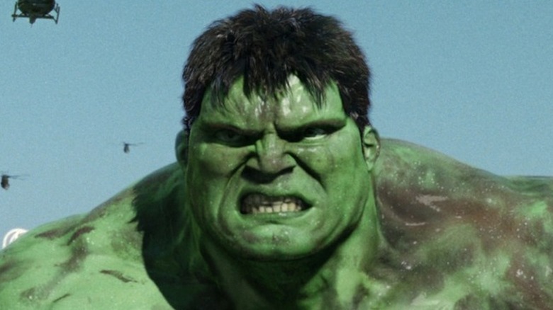Hulk grimaces