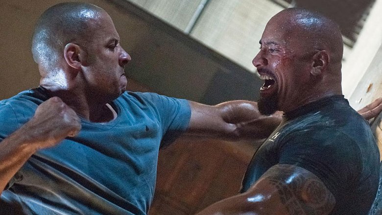 Vin Diesel and Dwayne Johnson in Fast Five