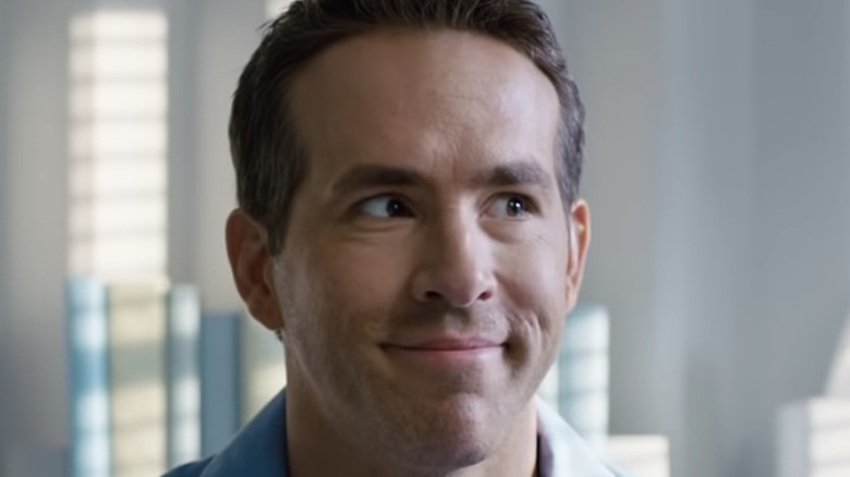 Ryan Reynolds smiling in Free Guy trailer