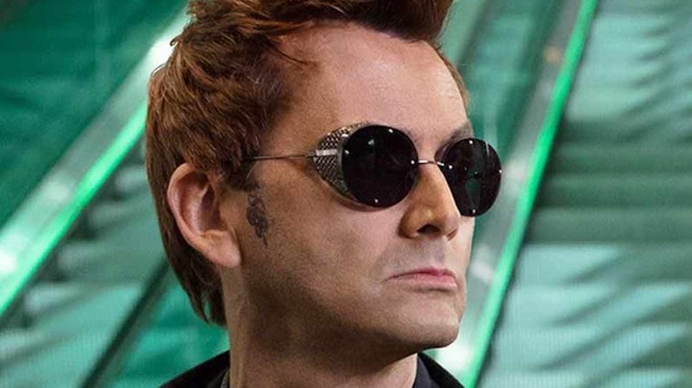 Crowley wearing sunglasses