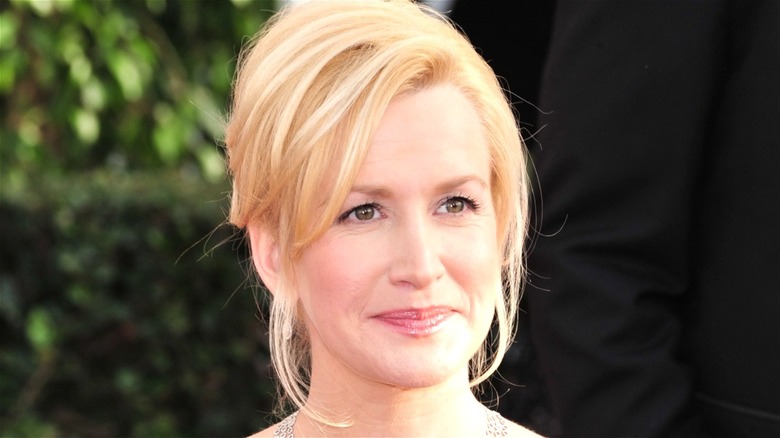 Angela Kinsey smiling while looking ahead