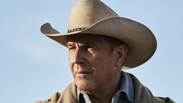 Kevin Costner in a cowboy hat in Yellowstone