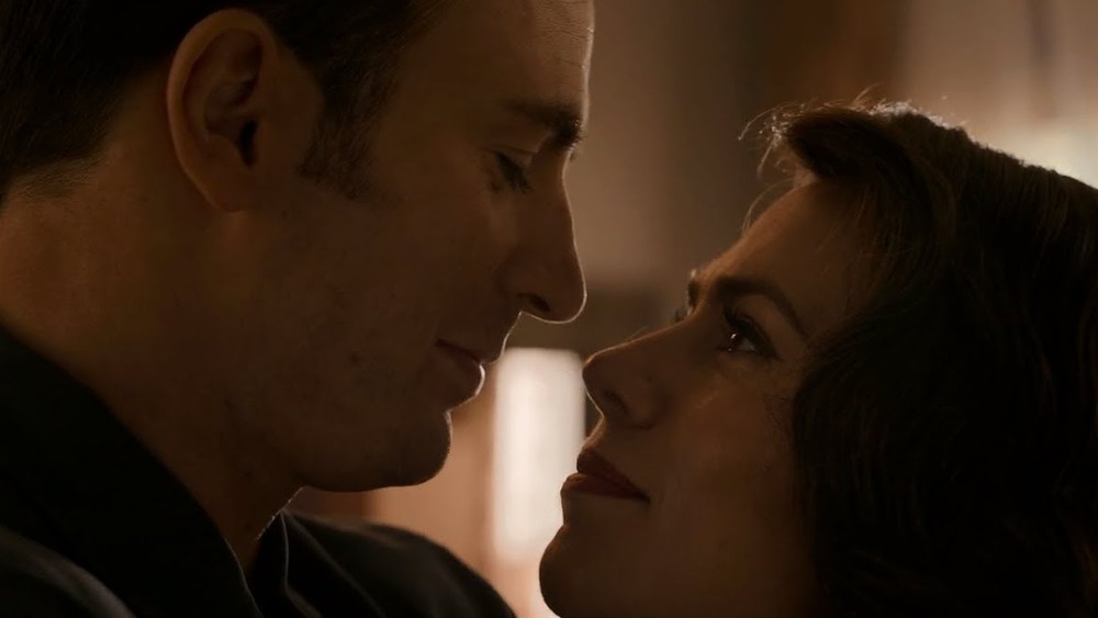 The moment before Cap kisses Peggy