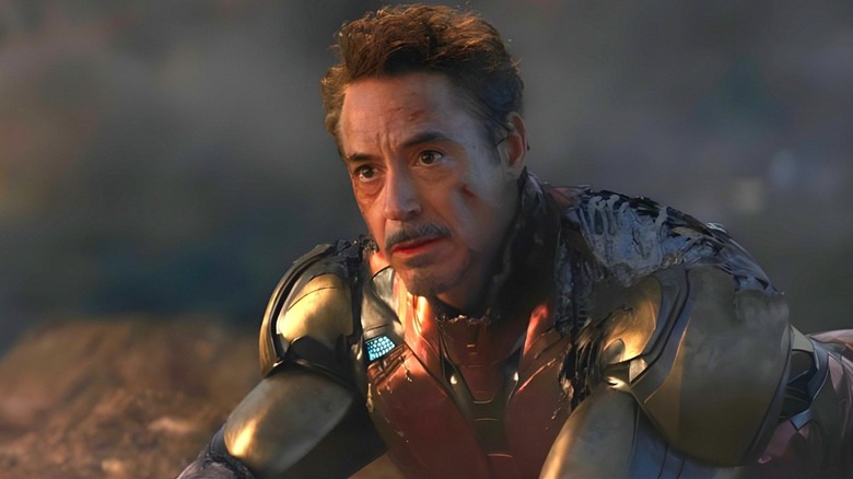 Iron Man in battle-worn armor