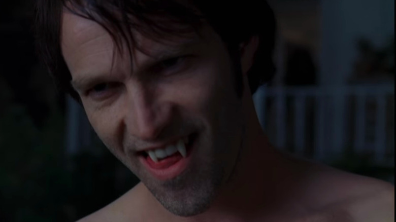 True Blood's Bill Compton shows off his fangs