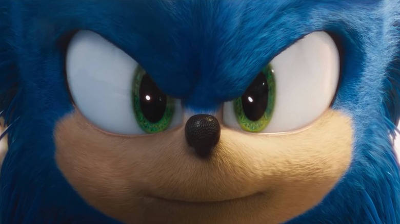 Sonic the Hedgehog staring