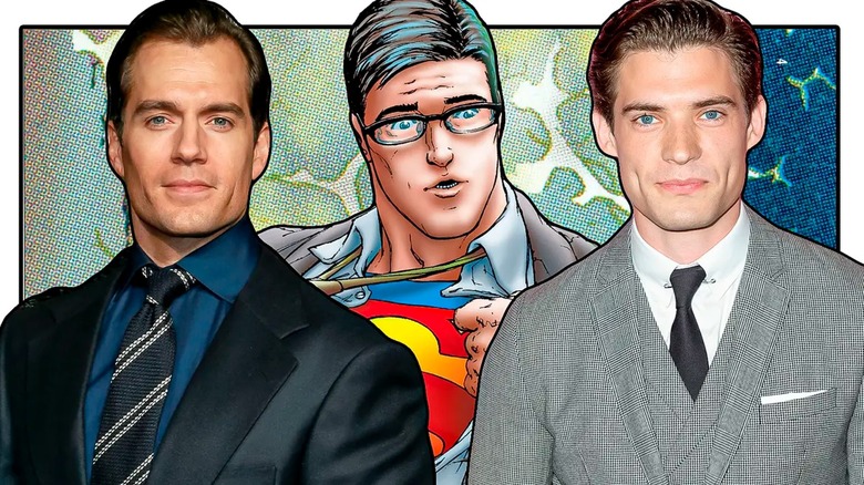 Cavill and Corenswet with their comic book alter-ego