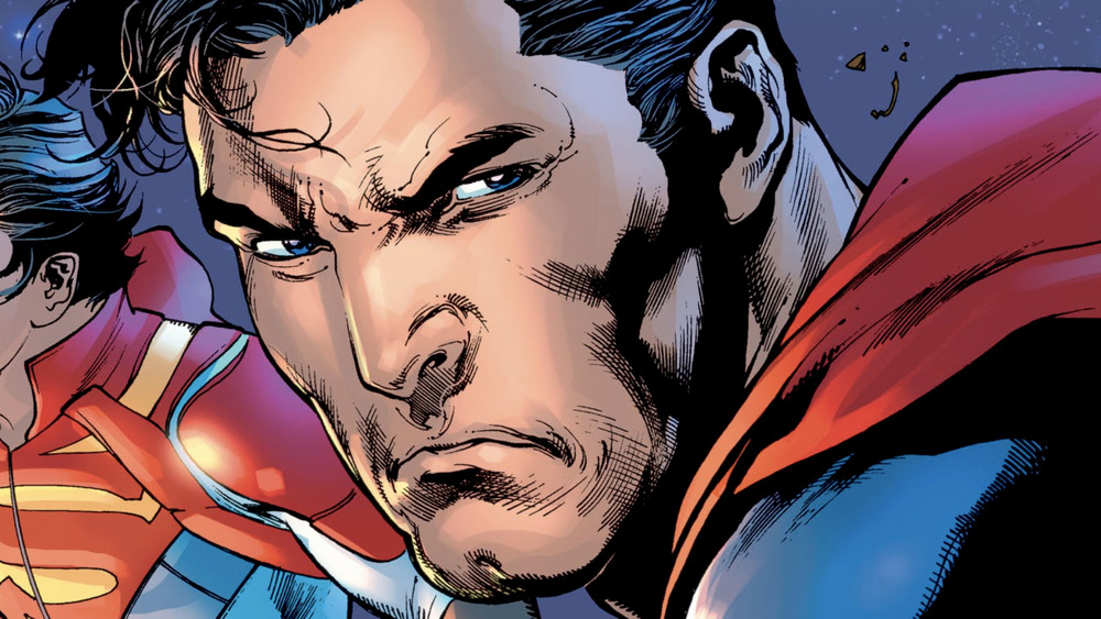 Superman angry frowning