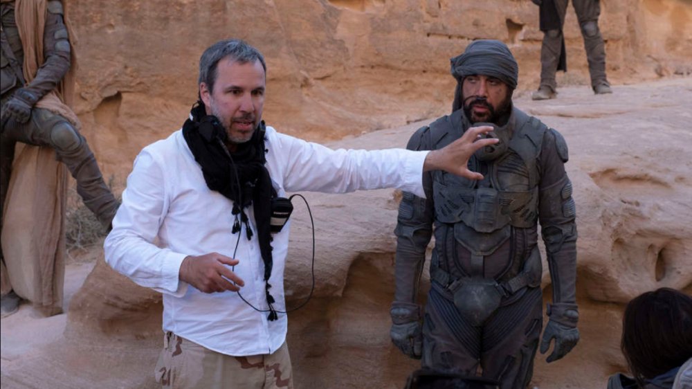 Director Denis Villeneuve on the set of Dune
