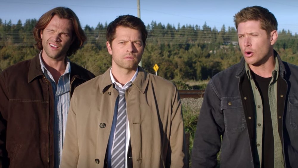 Dean Winchester, Sam Winchester, and Castiel on Supernatural