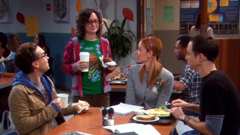 The Big Bang Theory cast eating