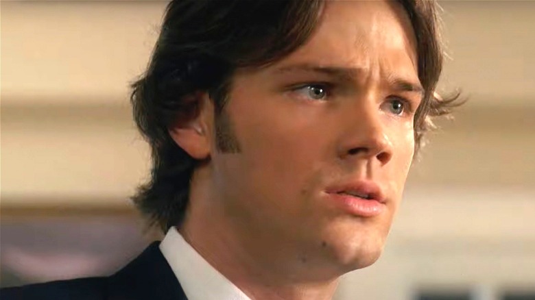 Sam Winchester looks distressed