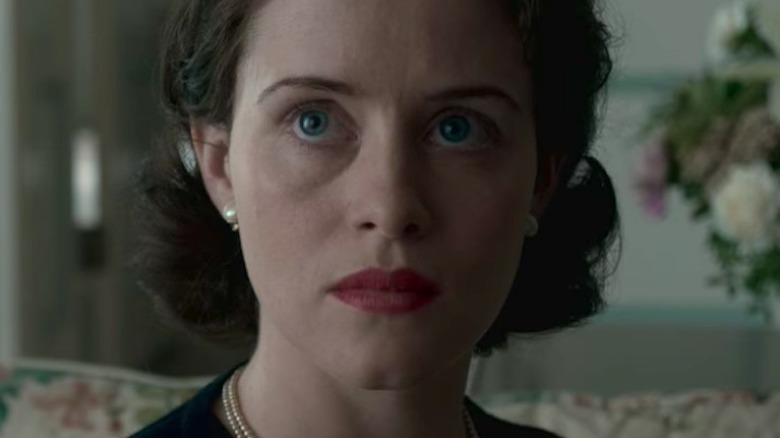 Claire Foy appears as Elizabeth in The Crown