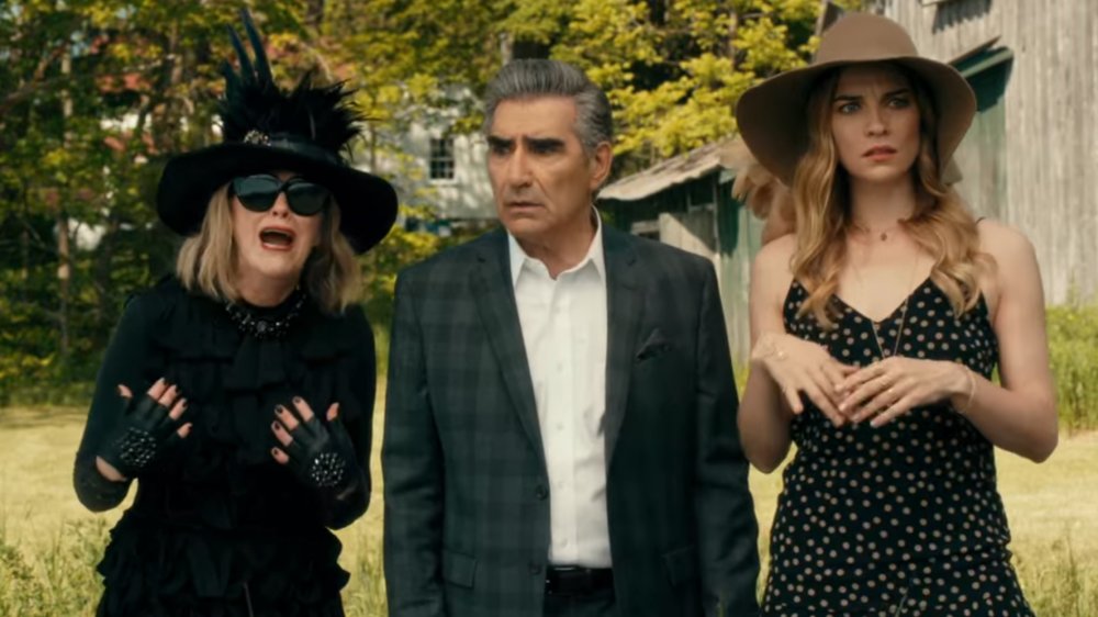 Catherine O'Hara, Eugene Levy, and Annie Murphy on Schitt's Creek