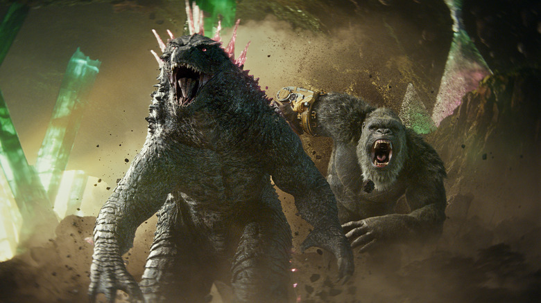 Godzilla and Kong charging