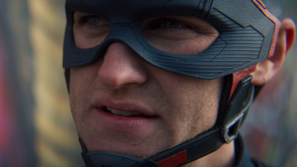Close up of John Walker in Cap mask