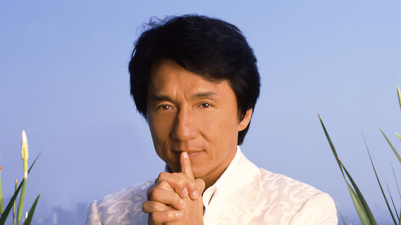 Jackie Chan looking thoughtful
