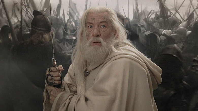 Gandalf stands in battle