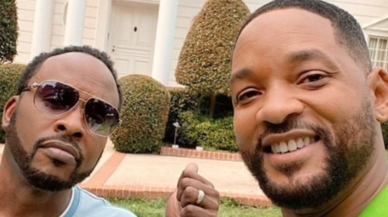 Will Smith and Jazzy Jeff at the Fresh Prince of Bel Air home