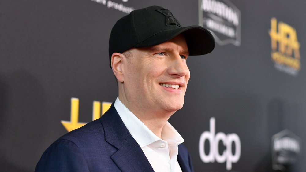 Kevin Feige at a press event