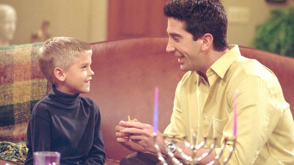 Cole Sprouse and David Schwimmer on Friends