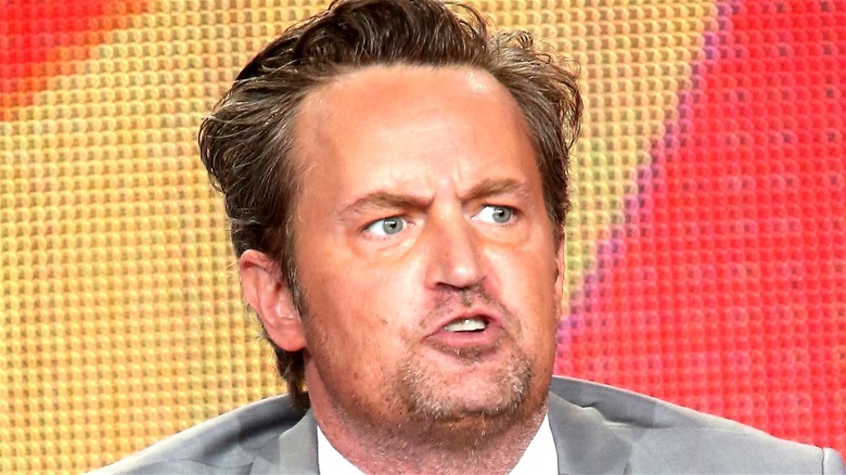 Matthew Perry making a face