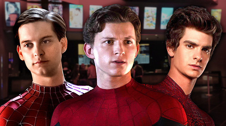 Spider Men in a video store