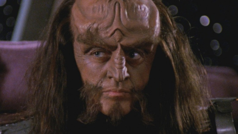 Gowron seated on ship