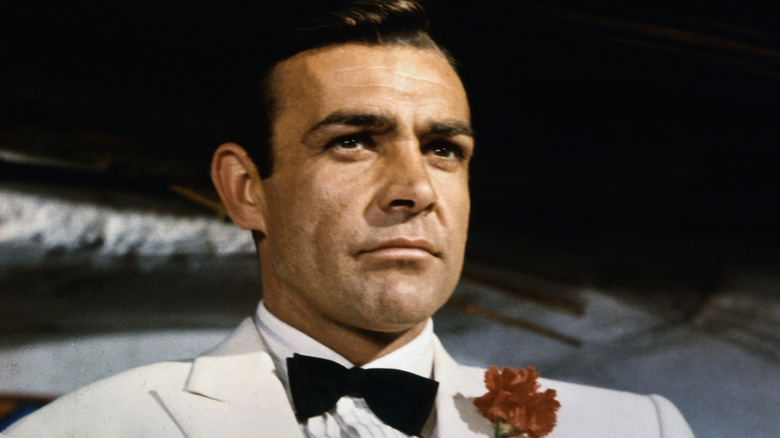 James Bond looking stern