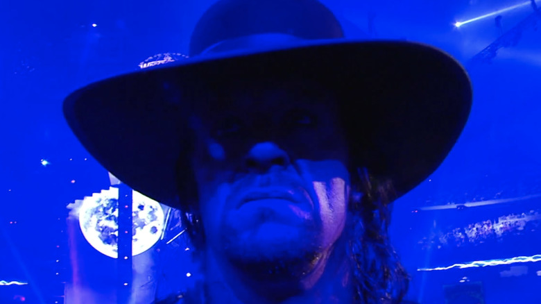 The Undertaker approaching the ring at Wrestlemania 25