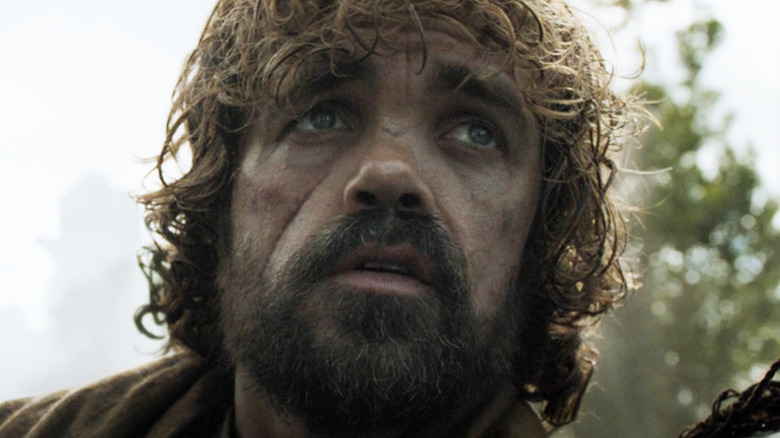 Tyrion Lannister looking upward