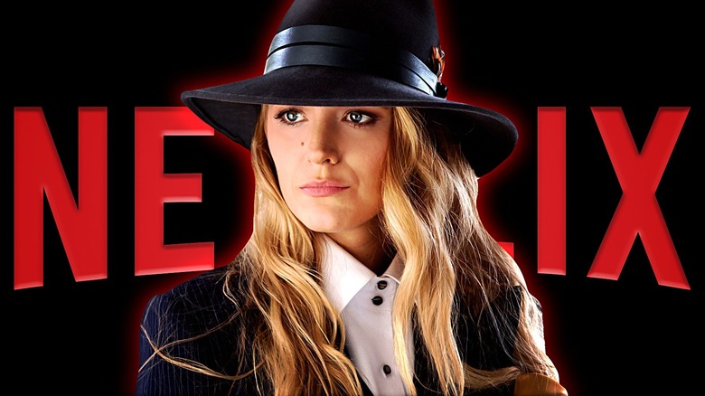 Emily wearing hat Netflix logo