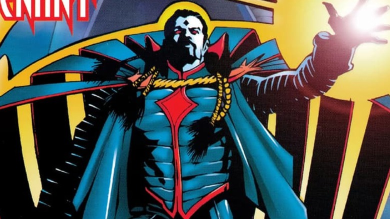 Mister Sinister with hand raised