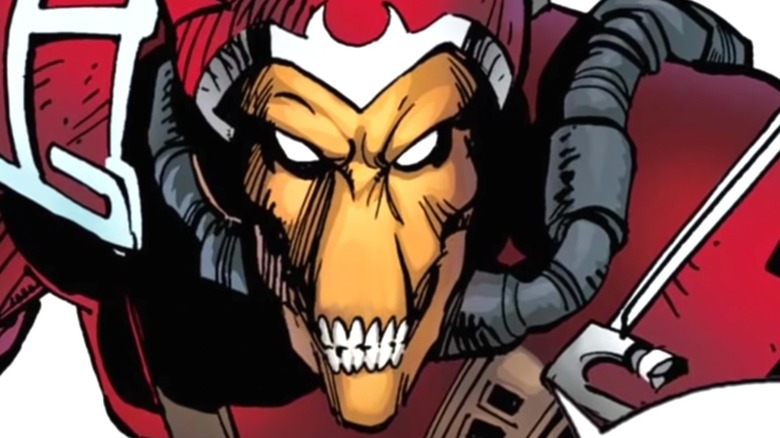 Marvel's Beta Ray Bill character snarling 