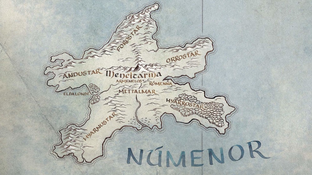 Island of Númenor map