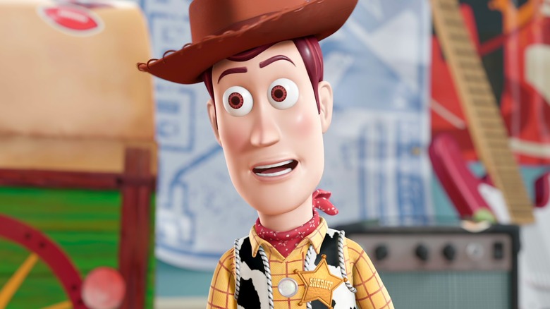 Woody talking
