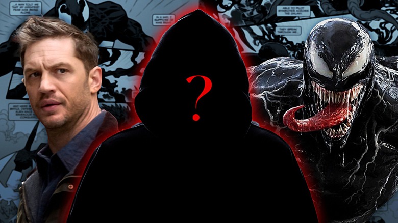 Eddie Brock, Venom, a silhouette