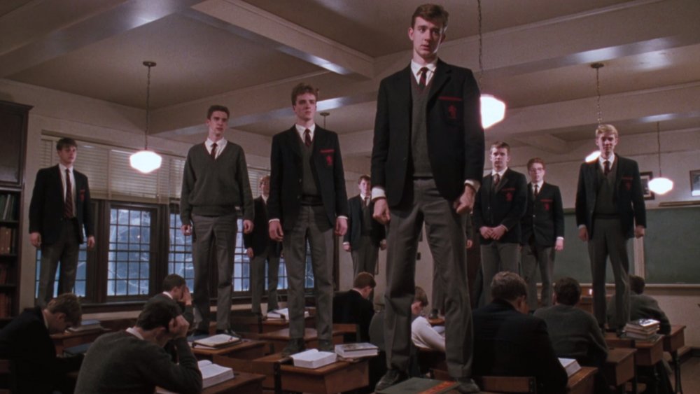 The students recite O Captain! My Captain! in Dead Poets Society