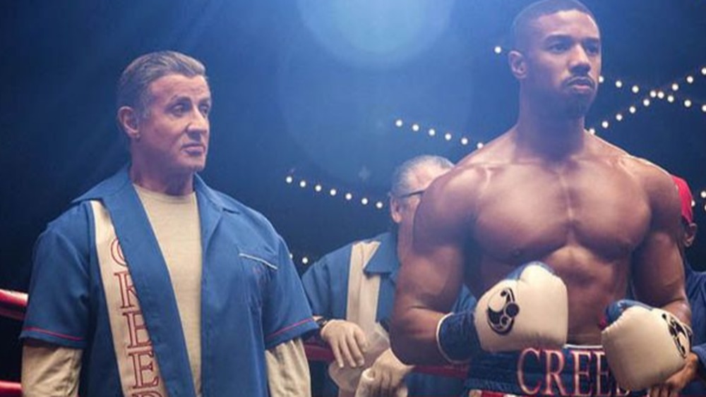 Rocky Balboa and Adonis Creed boxing
